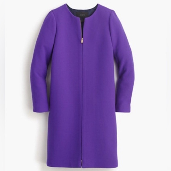 J Crew Collarlesswool BlendItalian Double Cloth Coat 0
